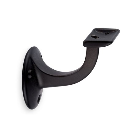 Bild: Handlaufhalter schwarz matt gerade Auflage mit Schraubloch