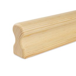 Picture: handrail pine omega 45x80mm, ends rounded
