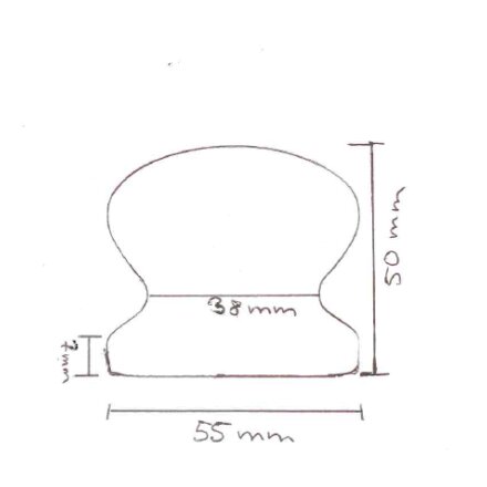 Auenhandlauf Eiche - 55x50mm (Omega)