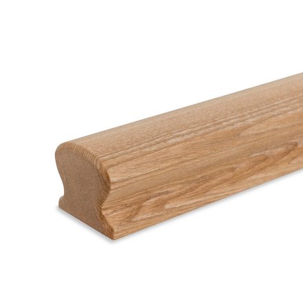 Picture: handrail oak raw - omega 55x50mm, ends bevelled