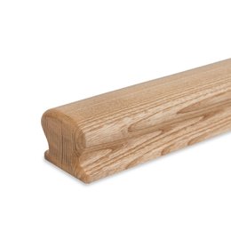 Picture: handrail oak raw - omega 55x50mm, ends rounded