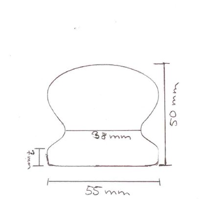 Außenhandlauf Kiefer roh - 55x50mm (Omega)