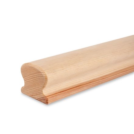 Picture: handrail pine raw - omega 55x50mm, ends bevelled