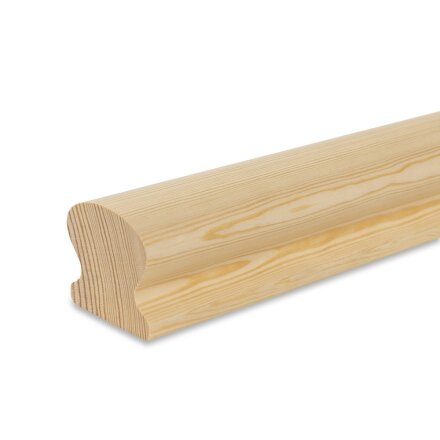 Picture: handrail pine raw - omega 55x50mm, ends cutted