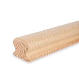 Picture: handrail pine raw - omega 55x50mm, ends rounded