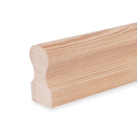 Picture: handrail pine raw - omega 55x50mm, ends cutted