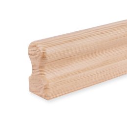 Picture: handrail pine raw - omega 45x80mm, ends rounded