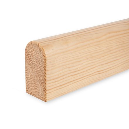 Picture: Square handrail pine raw 45x80mm, bevelled ends