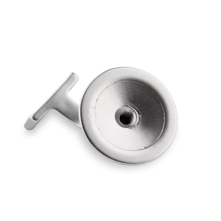 Picture: Handrail holder silver round support with hanger bolt (horizontal)