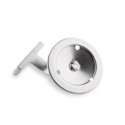 Picture: Handrail holder silver straight support with screw hole (horizontal)