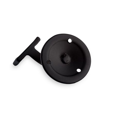 Picture: Handrail holder black matt straight support with screw hole (horizontal)