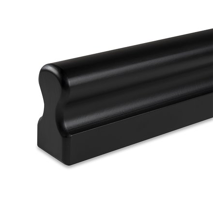 Picture: handrail black omega 45x80mm, ends rounded