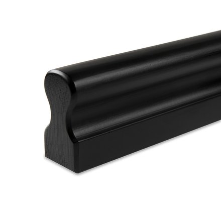 Picture: handrail black omega 45x80mm, ends bevelled