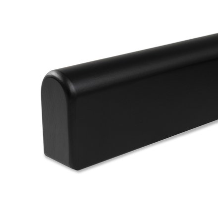 Picture: handrail black square rounded 45x80mm, ends rounded
