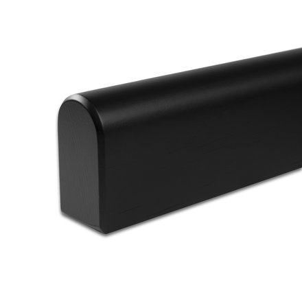 Picture: handrail black square rounded 45x80mm, ends cutted