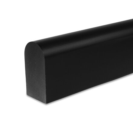 Picture: handrail black square rounded 45x80mm, ends cutted