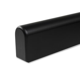 Picture: handrail black square rounded 45x80mm, ends rounded