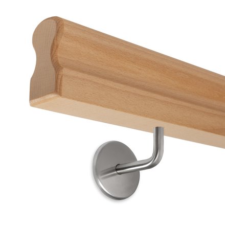 Picture: handrail beech omega 45x80mm, holder no. 2 to screw in