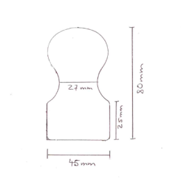 Handlauf-Set Buche - Omega - 45x80mm inkl. Halter