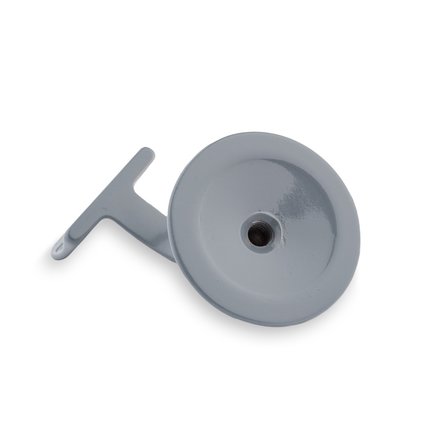 Bild: Handlaufhalter grau runde Auflage mit Stockschraube (liegend)