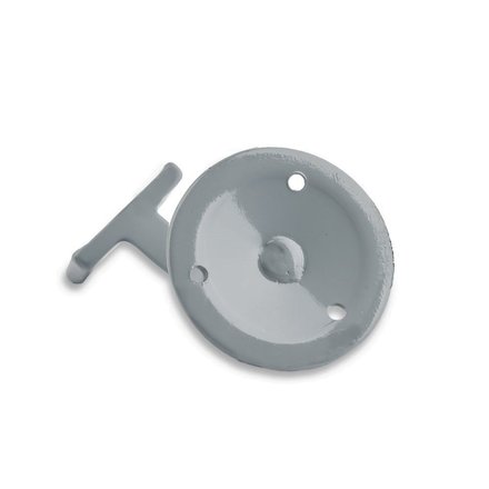Bild: Handlaufhalter grau gerade Auflage mit Schraubloch (liegend)