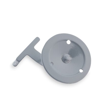 Picture: Handrail holder grey round support with screw hole (horizontal)