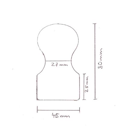 Handrail Set Black - Omega - 45x80mm incl.brackets