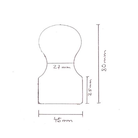 Handrail set black - omega - 45x80mm incl.brackets