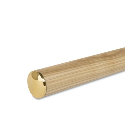 Picture: Handrail ash round, ends brass