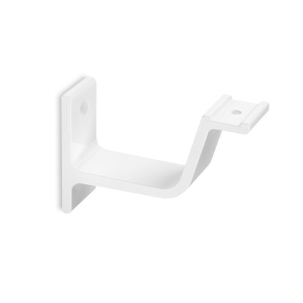 Picture: Handrail holder white glossy straight support curved with cap nut