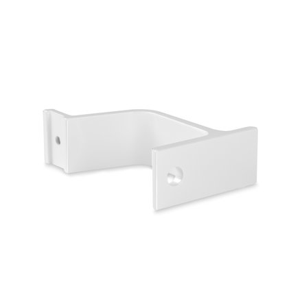 Handrail bracket white straight support curved with cap nut