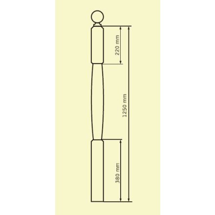 Railing posts wood profiled