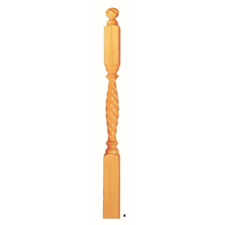 Railing posts wood profiled