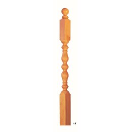 Railing posts wood profiled