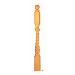 Railing posts wood profiled