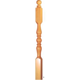 Railing posts wood profiled