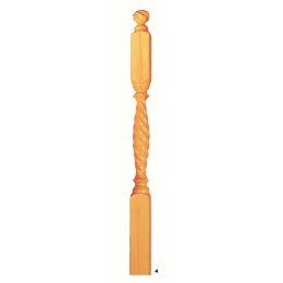 Railing posts wood profiled