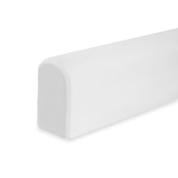Picture: handrail white square rounded 45x80mm, ends rounded