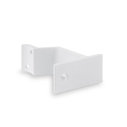 Picture: Handrail holder white round support with cap nut (horizontal)