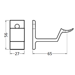 Handrail bracket white round support with cap nut