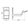 Handrail bracket white round support with cap nut