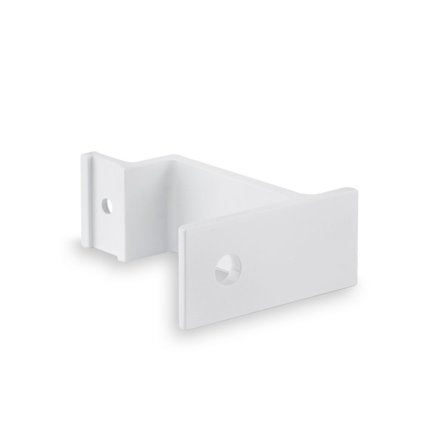 Picture: Handrail holder white straight support with cap nut (horizontal)