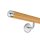 Picture: Handrail set beech with stainless steel end cap round and holder 2