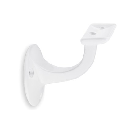 Picture: Handrail holder white glossy straight pad with screw hole