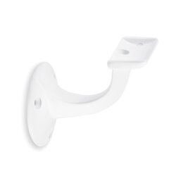 Picture: Handrail holder white matt straight pad with screw hole