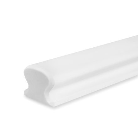 Picture: handrail white omega 55x50mm, ends rounded