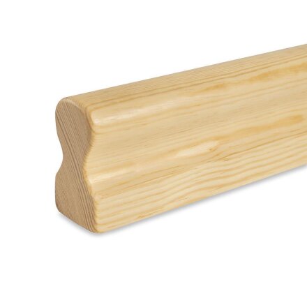 Picture: handrail pine omega 45x80mm, ends bevelled