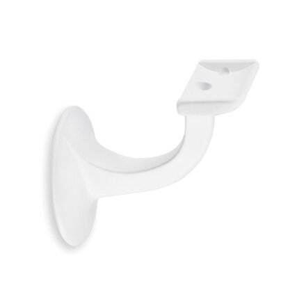 Picture: Handrail holder white matt straight support with hanger bolt