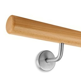 Picture: Handrail set beech with holders for screwing in,...
