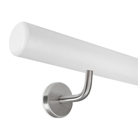 Picture: Handrail white with holders for screwing in, holder 1